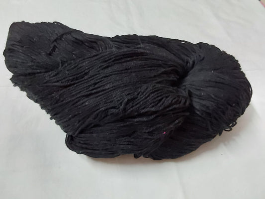 PU 4ply Cotton Yarn for Crochet/Knitting Black