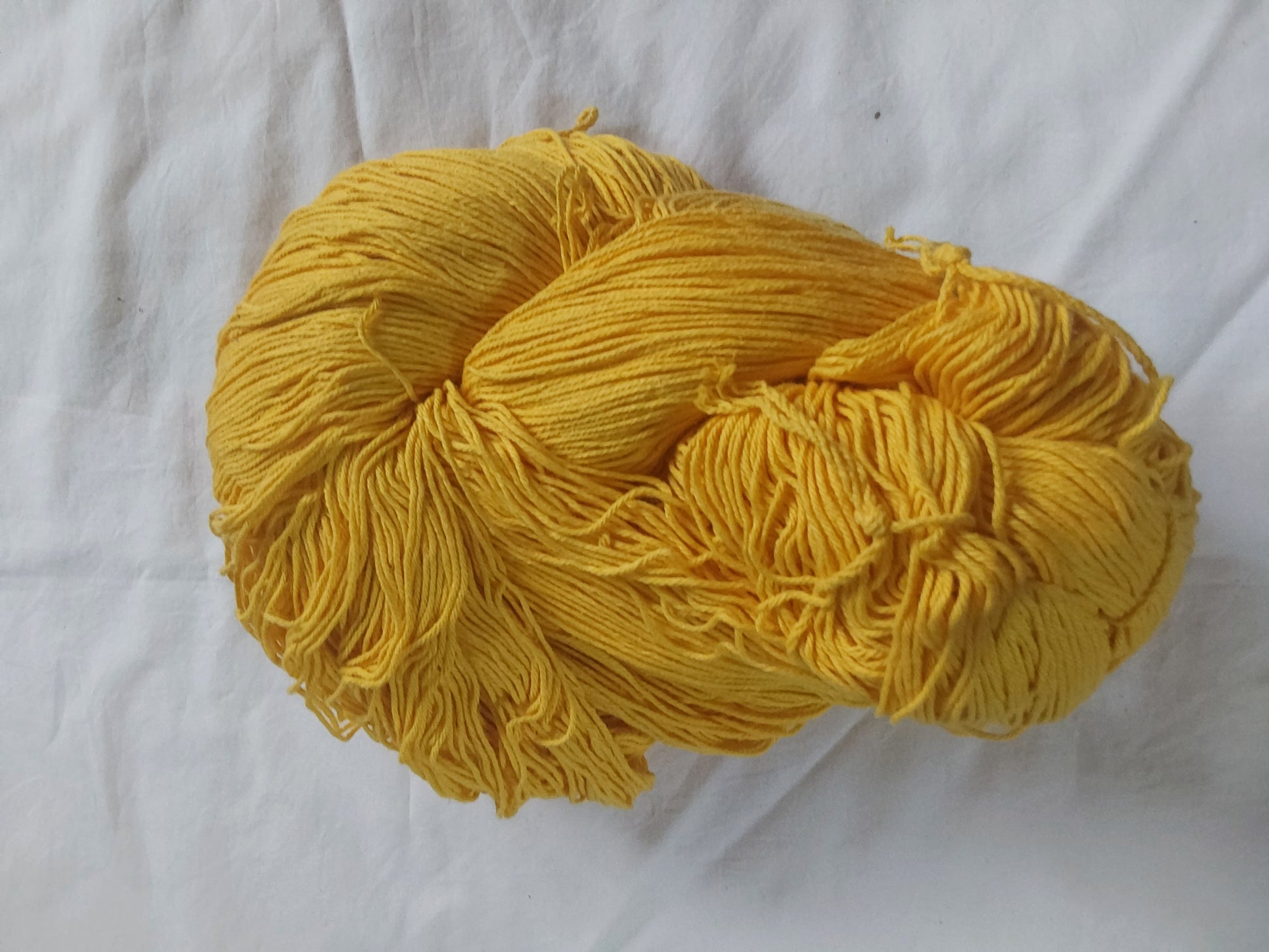 PU 4ply Cotton Yarn for Crochet/Knitting Yellow - ZealHobbieZ