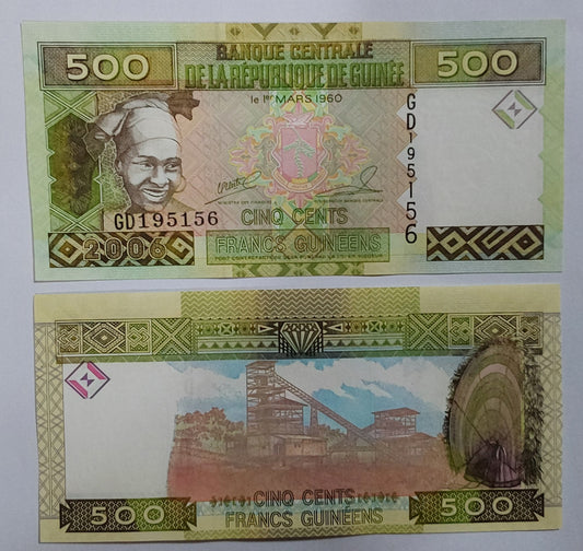Guinea 500francs 2006 UNC P39 - ZealHobbieZ