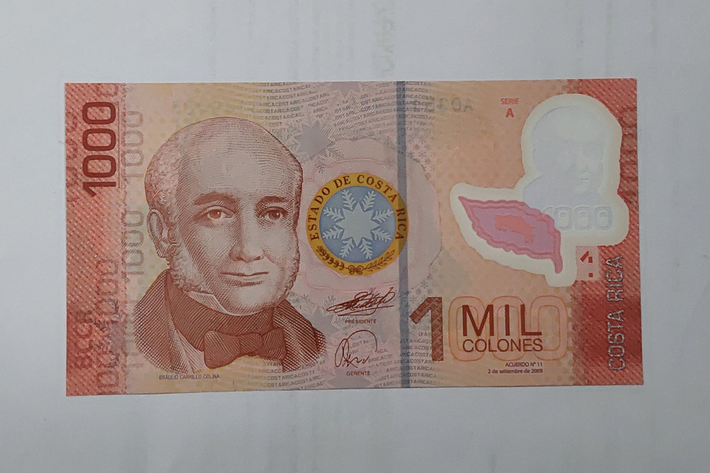 Costa Rica 1000 Colones 2009 UNC Polymer - ZealHobbieZ