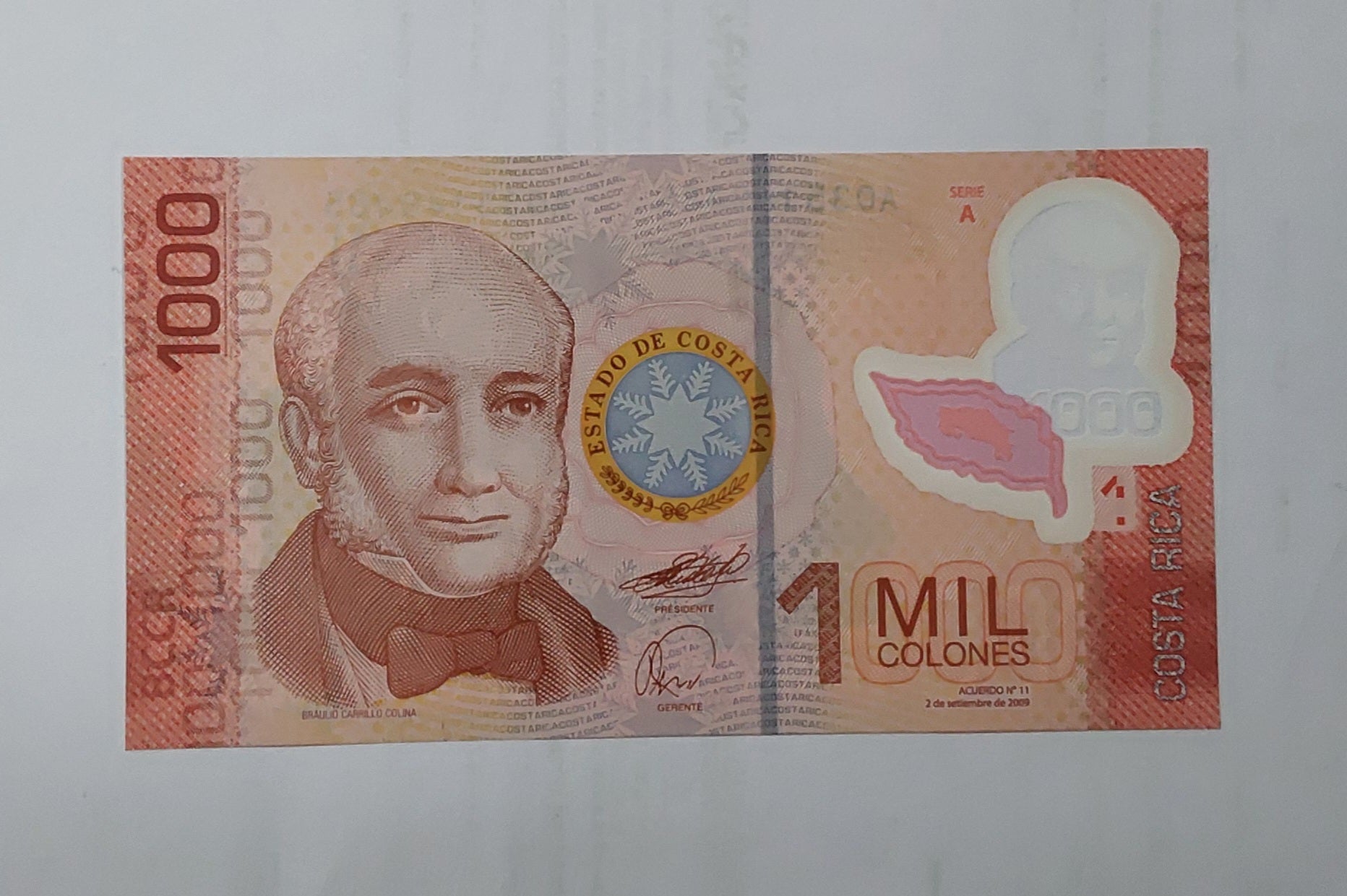 Costa Rica 1000 Colones 2009 UNC Polymer - ZealHobbieZ