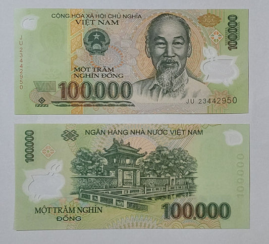 Vietnam 100000 Dong UNC 2023 P122 - ZealHobbieZ