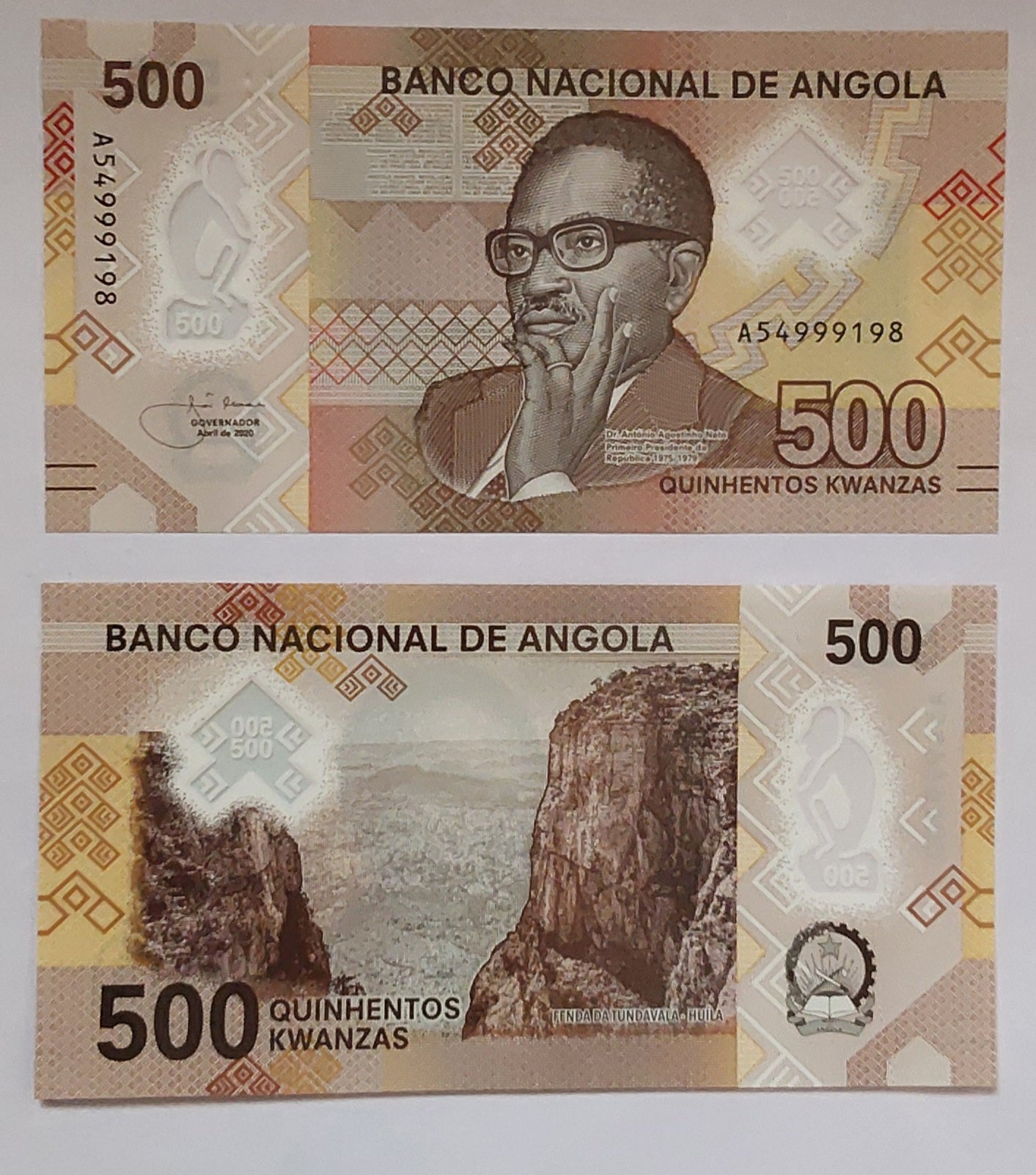 Angola 500 kwanzas Polymer UNC P161 2020 - ZealHobbieZ
