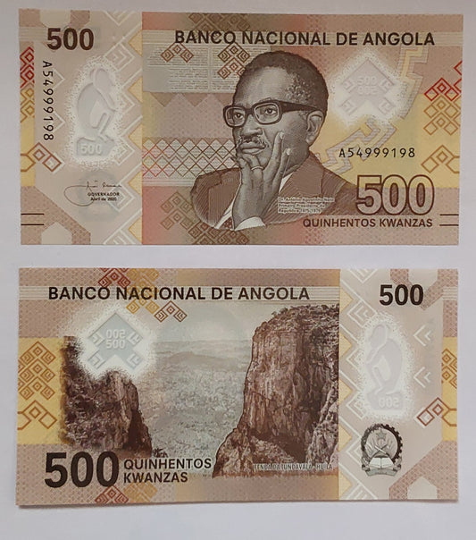 Angola 500 kwanzas Polymer UNC P161 2020 - ZealHobbieZ