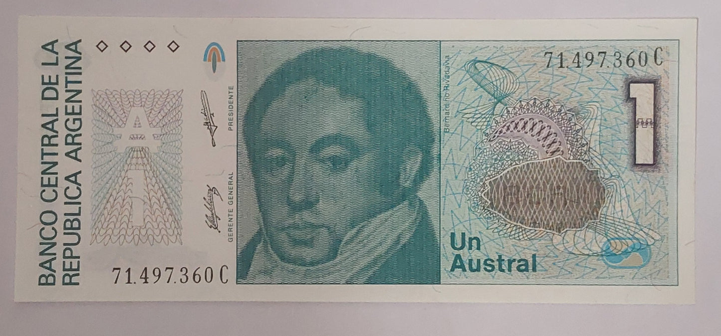 Argentina 1 Austral 1985-91 UNC P323 - ZealHobbieZ