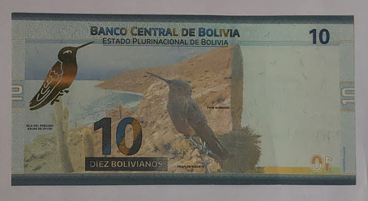 Bolivia 10 Bolivianos (Vargas, Tupa, Méndez) 2018 P248 UNC - ZealHobbieZ