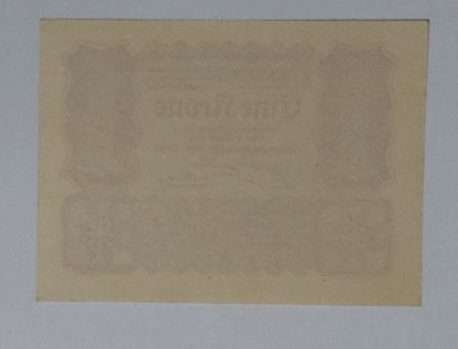 Austria 1 Krone UNC 1922 P73 ( Uniface note ) - ZealHobbieZ