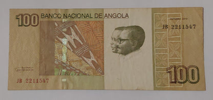 Angola 100 Kwanzas 2012 P153 Used note ending serial no:547 - ZealHobbieZ