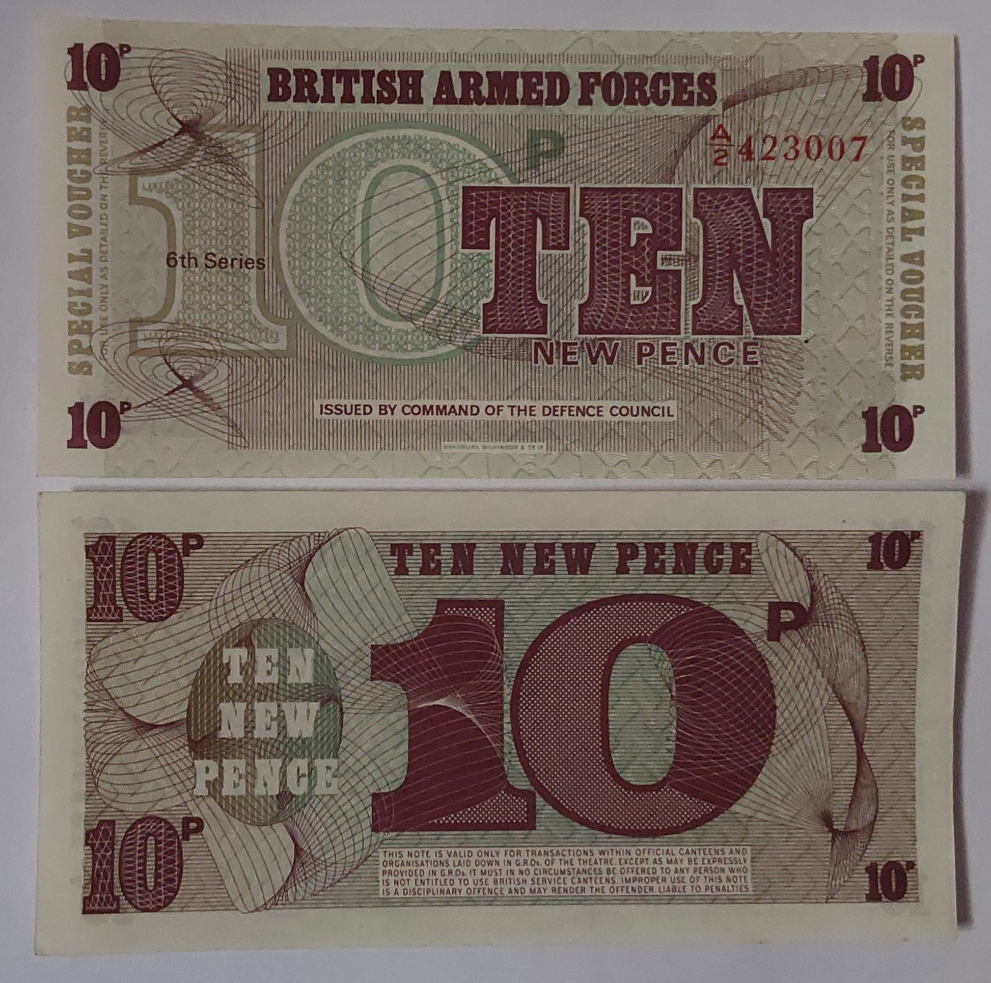 British Armed Forces 10 New Pence UNC 1972 - ZealHobbieZ