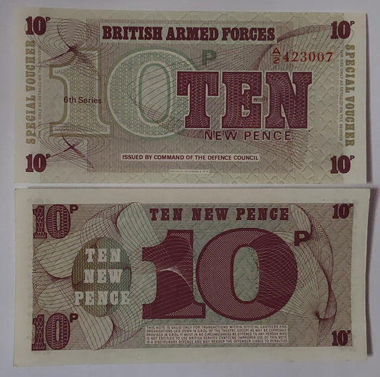 British Armed Forces 10 New Pence UNC 1972 - ZealHobbieZ