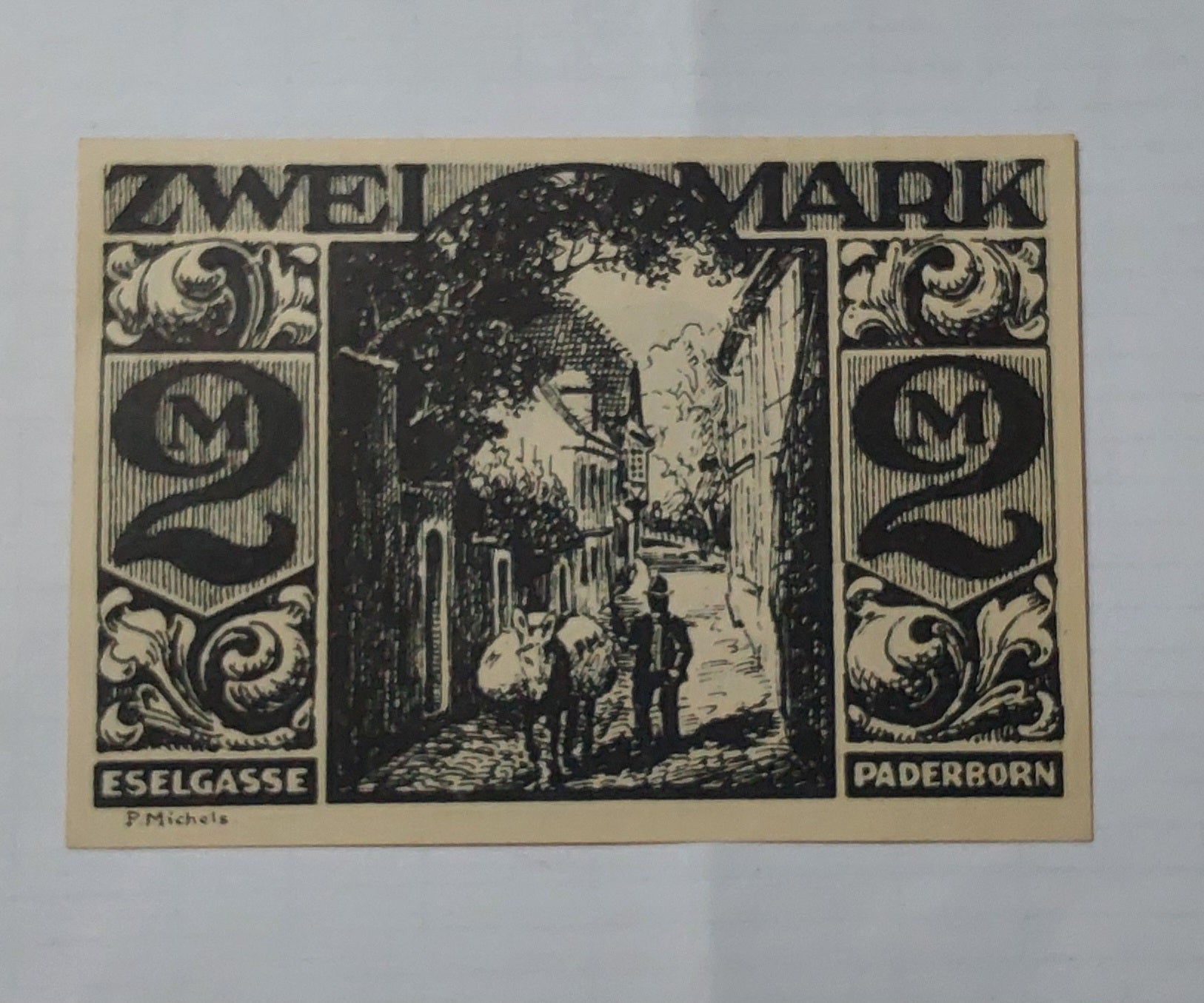 Germany Notgeld 2 Mark 1921 Used (small size) - ZealHobbieZ