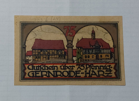 Germany Notgeld 1921 75 Pfennig Used (small size) - ZealHobbieZ