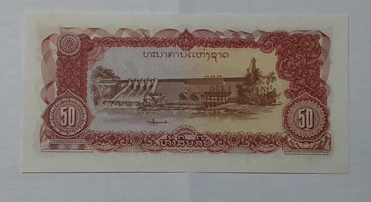 Laos 50 Kip 1979 P29b UNC - ZealHobbieZ