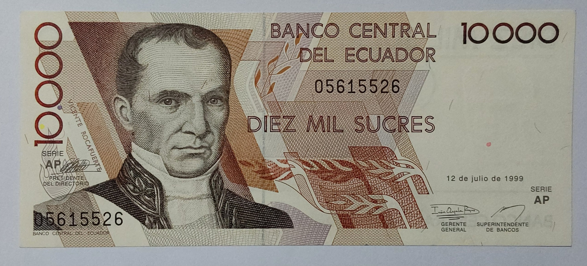 Ecuador 10 000 Sucres 1999 P127 UNC - ZealHobbieZ