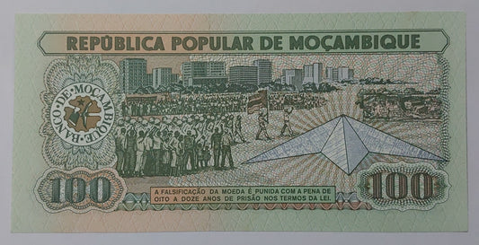 Mozambique 100 Meticais P130 UNC - ZealHobbieZ