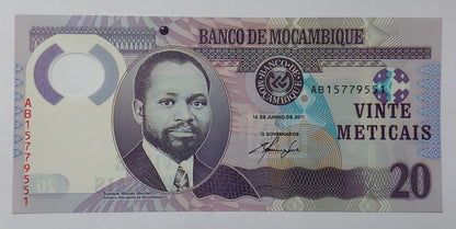 Mozambique 20 Meticals 2011 P149a UNC Polymer Banknote
