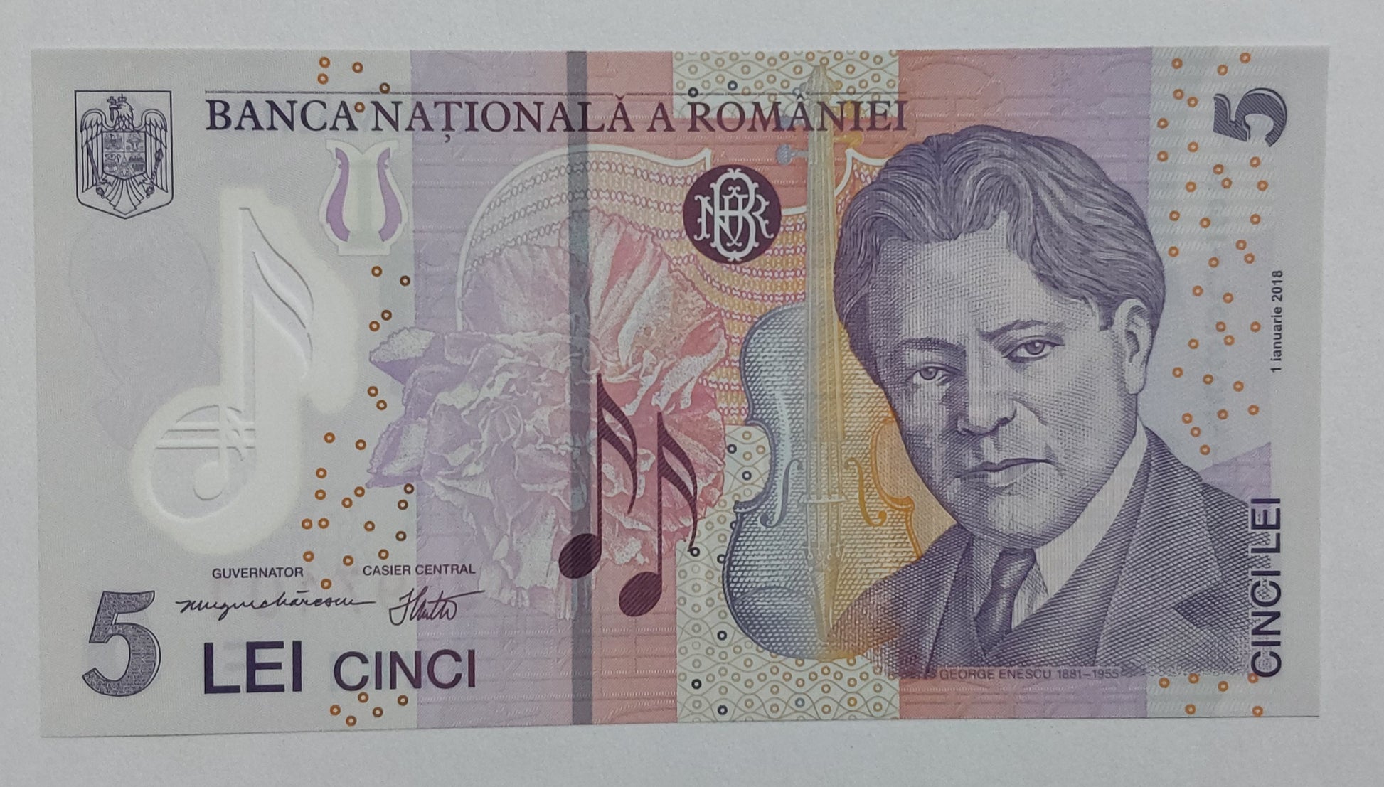 Romania 5Lei 2023 P118 Polymer UNC - ZealHobbieZ
