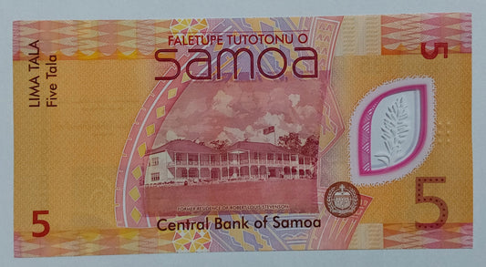 Samoa 5 Tala 2023 P47 UNC Polymer - ZealHobbieZ