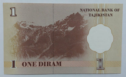 Tajikistan 1 Diram 1999 P10 UNC - ZealHobbieZ