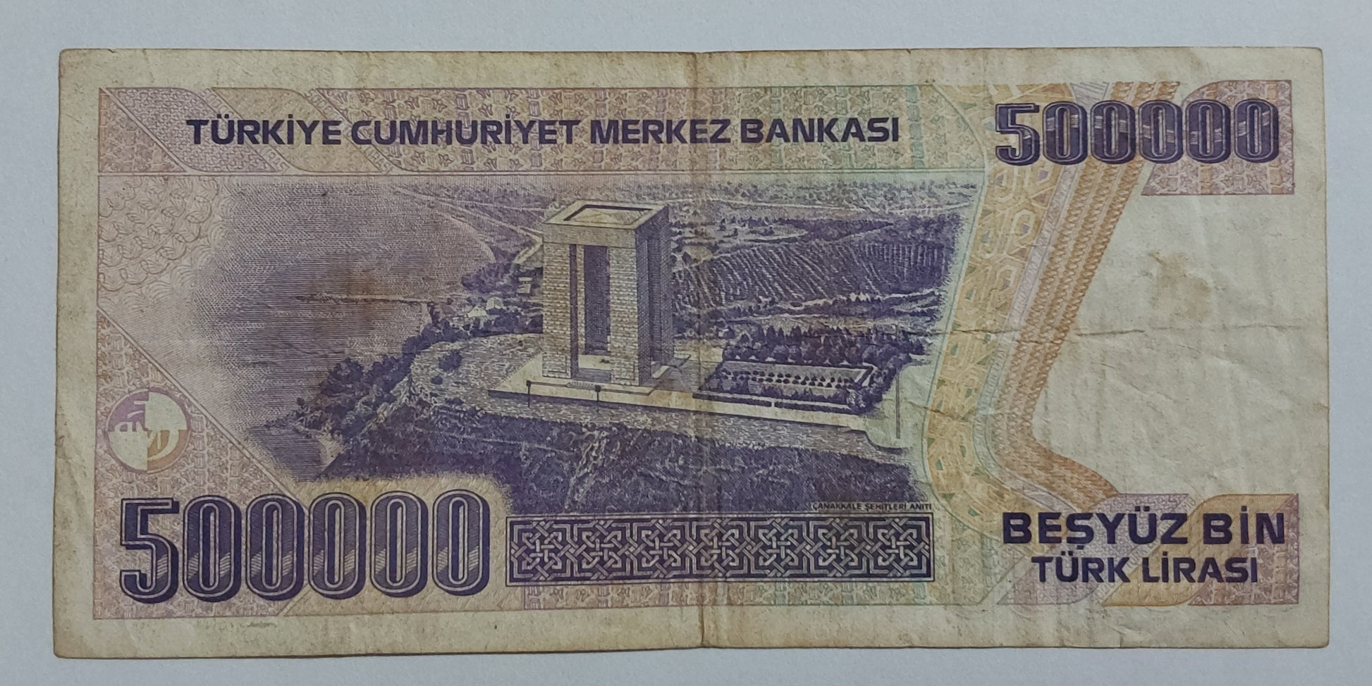 Turkey 500 000 Lira 1997 P212 Used note ending serial no: 310 - ZealHobbieZ