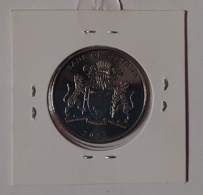 Guyana 100 Dollars world coin - 55 years of independence coloured coin 2021 - ZealHobbieZ