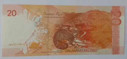 Philippines 20 Piso UNC 2014 P206A - ZealHobbieZ