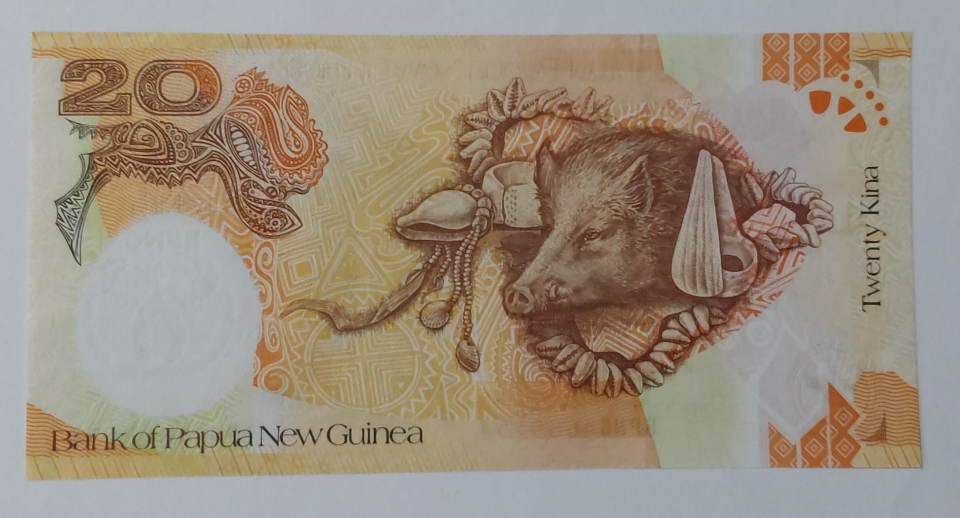 Papua New Guinea 20 Kina (35th Anniversary of Bank) (commemorative) UNC P36a - ZealHobbieZ