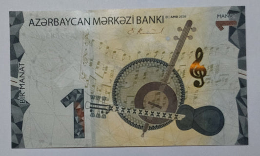 Azerbaijan 1 Dram UNC 2020 P38 - ZealHobbieZ