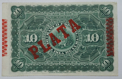 Cuba 10 Pesos 1896 P49d Used note ending serial no:206 - ZealHobbieZ