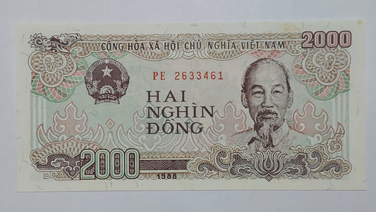 Vietnam 2000 Dong UNC 1988 P107b - ZealHobbieZ