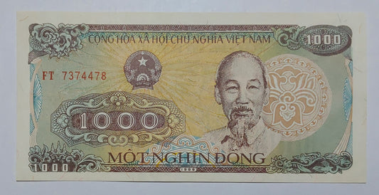 Vietnam 1000 Dong UNC 1988 P106 - ZealHobbieZ