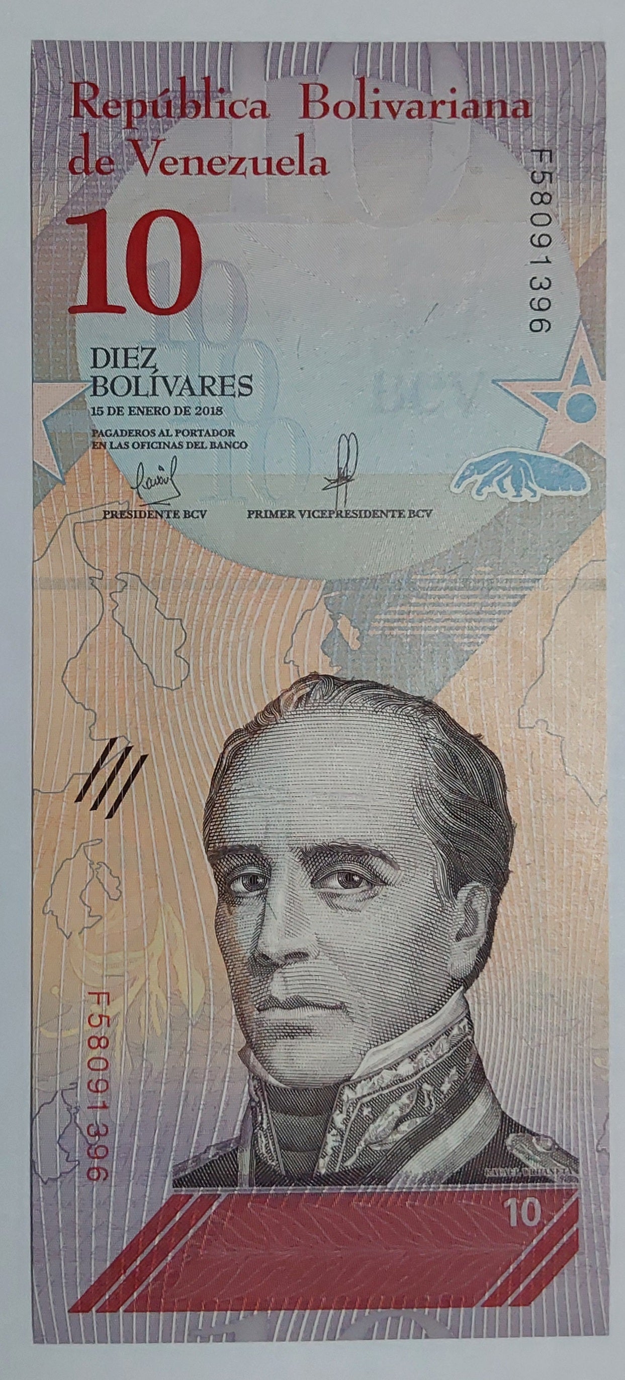 Venezuela 10 Bolívares UNC 2018 P103 - ZealHobbieZ