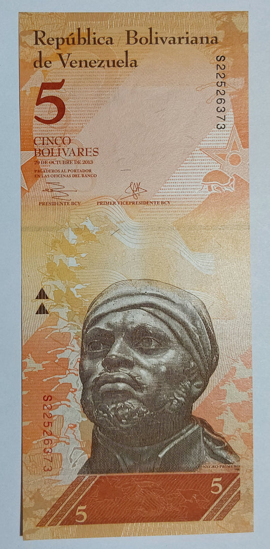 Venezuela 5 Bolívares UNC 2013 P89f - ZealHobbieZ
