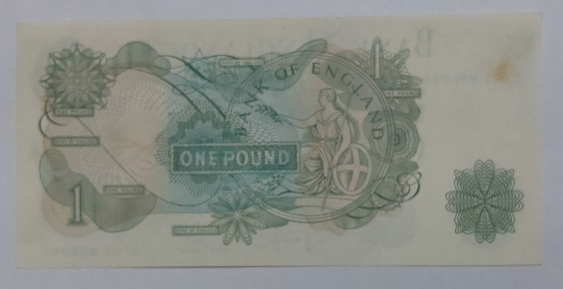 England 1 Pound - Elizabeth II (Series C; portrait) P374g Used note 1970-77 - ZealHobbieZ