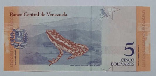 Venezuela 5 Bolívares UNC 2018 P102 - ZealHobbieZ