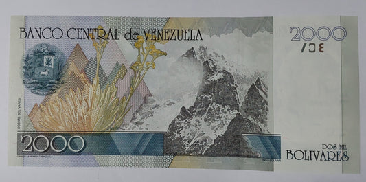 Venezuela 2000 Bolivars 1998 P80 UNC - ZealHobbieZ