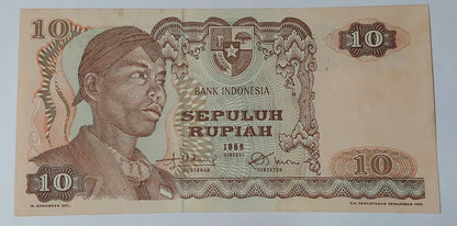 Indonesia 10 Rupiah (General Sudirman) 1968 P105 UNC - ZealHobbieZ