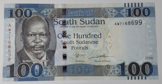 South Sudan 100 Pound 2019 UNC P115d - ZealHobbieZ