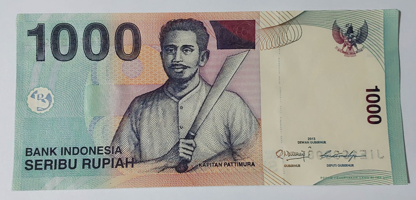 Indonesia 1000 Rupiah 2013 P141m UNC - ZealHobbieZ