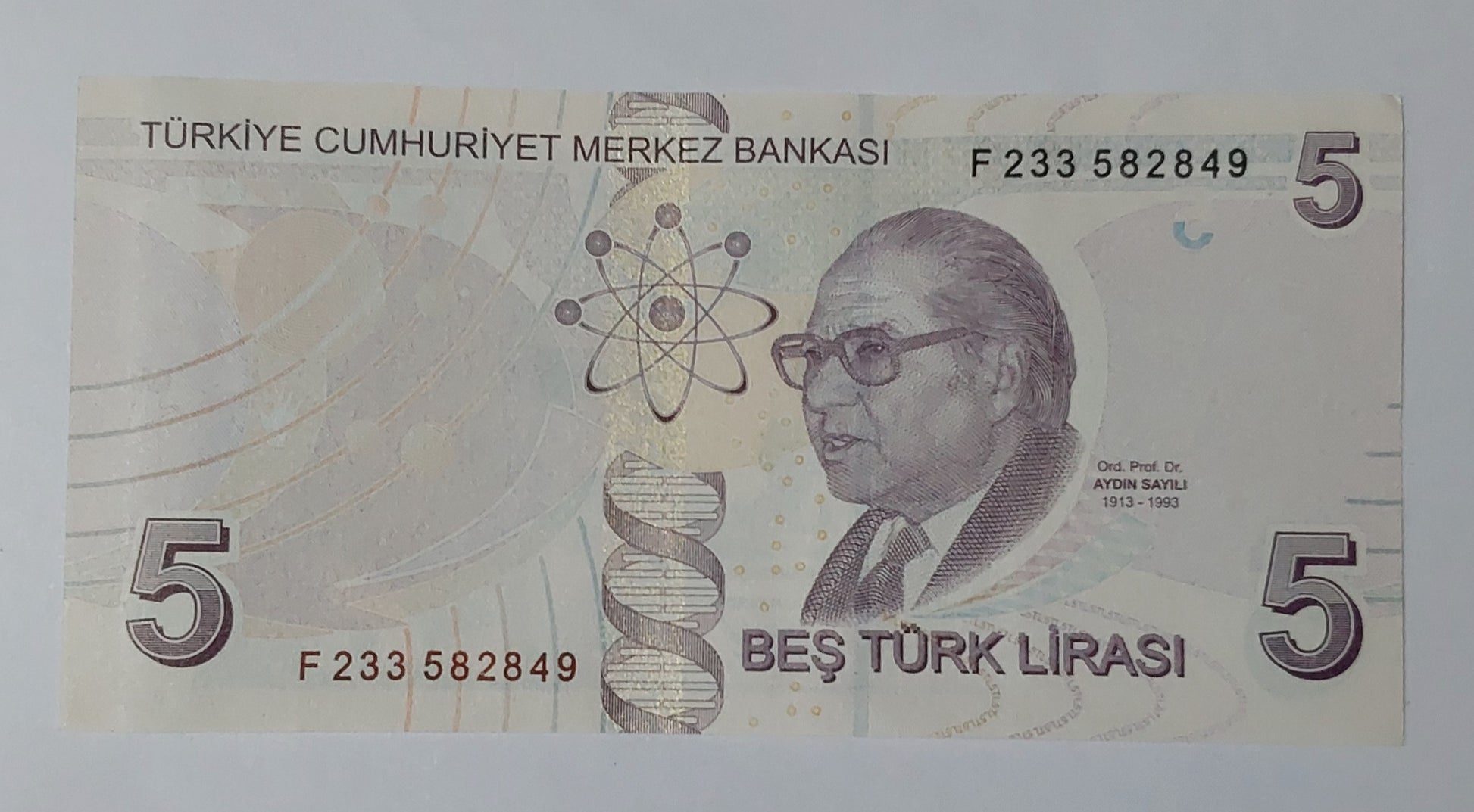 Turkey 5 Lirasi 2022 series F UNC - ZealHobbieZ