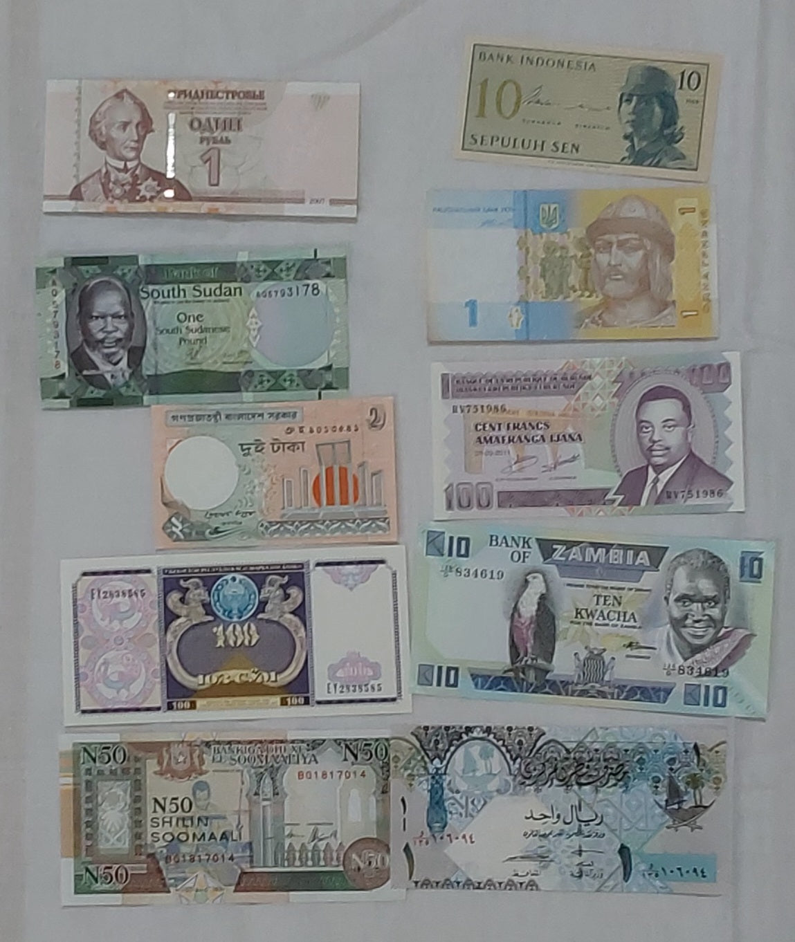 50 Different Country Banknotes SET Lot 1 | Unique Collection for Collectors