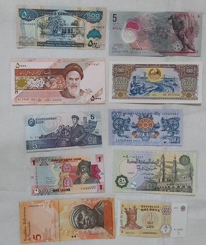 50 Different Country Banknotes SET Lot 1 | Unique Collection for Collectors