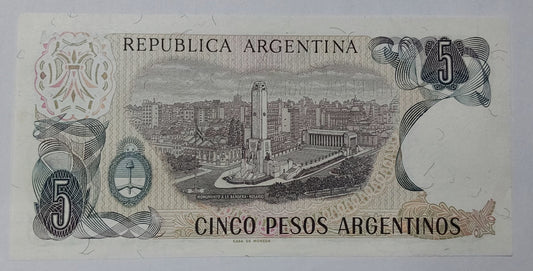 Argentina 5 Pesos Argentinos 1983 Banknote - UNC | World Bank note collection