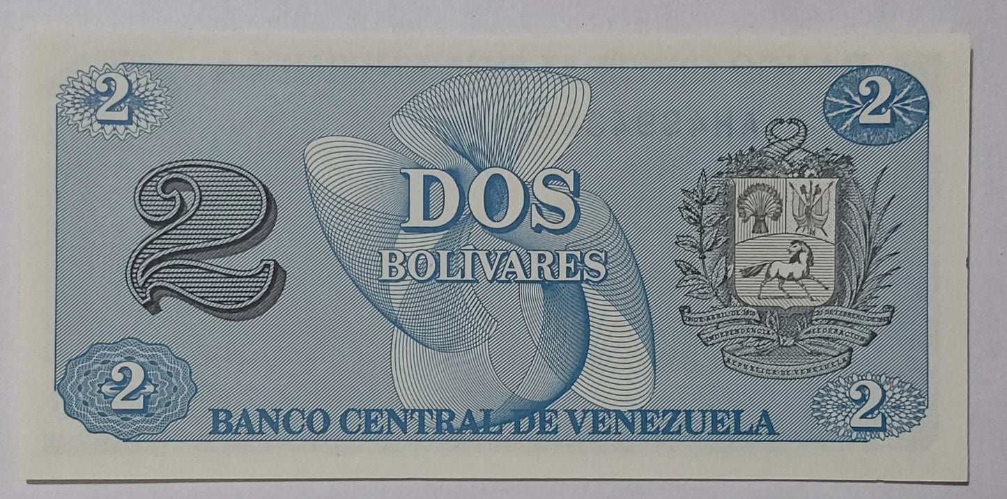 Venezuela 2 Bolivares 1989 UNC - ZealHobbieZ