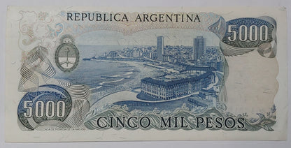 Argentina 5000 Pesos  P305b 1981 - 83 AUNC