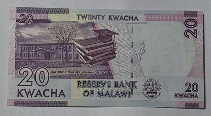 Malawi 20 Kwacha 2012 P57 UNC Banknote - ZealHobbieZ