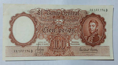 Argentina 100 Pesos 1964-65 P272c Used Note - Rare Currency Collector's Item