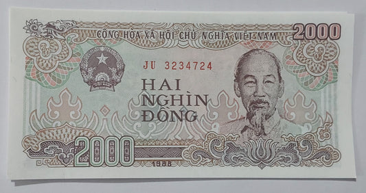 Vietnam 2000 Dong 1988 P107a UNC - ZealHobbieZ