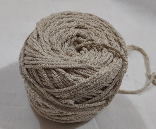 16Ply Cotton Yarn Baby Soft Materials For Knitting, Crochet, Macramé, Diy Craft 100Gms Ball  Tan (Oat)