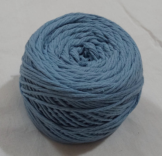 8 Ply Cotton Yarn Baby Soft Materials For Knitting, Crochet, Macrame, Diy Craft 100Gms Ball L.Blue